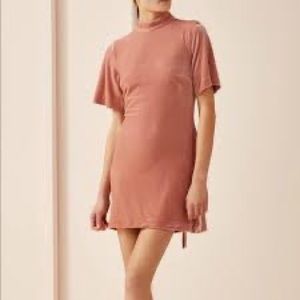 Keepsake pink velvet Eventually mini dress  sz small